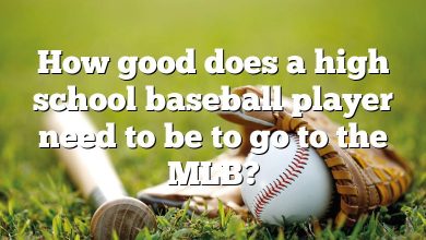 How good does a high school baseball player need to be to go to the MLB?