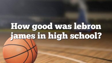 How good was lebron james in high school?