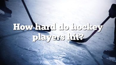 How hard do hockey players hit?