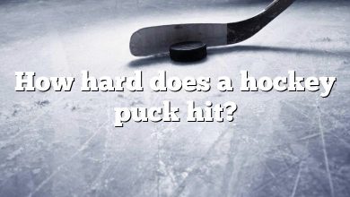 How hard does a hockey puck hit?