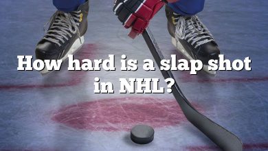 How hard is a slap shot in NHL?