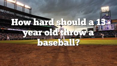 How hard should a 13 year old throw a baseball?