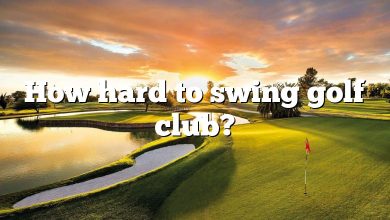 How hard to swing golf club?