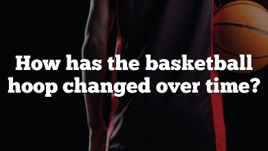 How has the basketball hoop changed over time?
