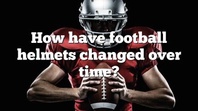 How have football helmets changed over time?