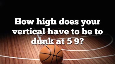 How high does your vertical have to be to dunk at 5 9?