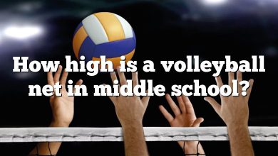 How high is a volleyball net in middle school?