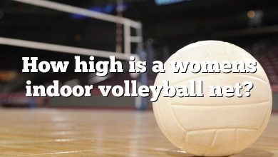 How high is a womens indoor volleyball net?