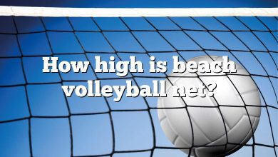 How high is beach volleyball net?