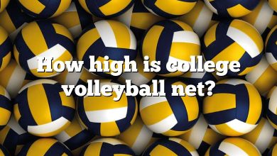 How high is college volleyball net?