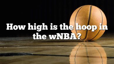 How high is the hoop in the wNBA?