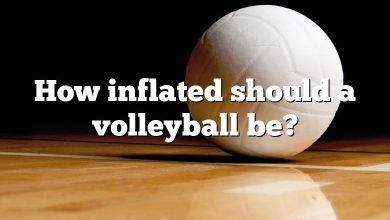 How inflated should a volleyball be?
