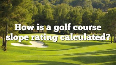 How is a golf course slope rating calculated?