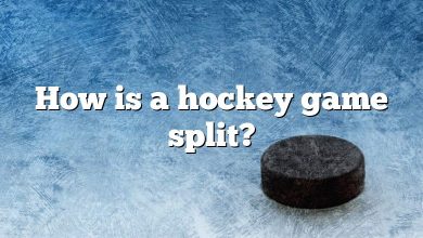 How is a hockey game split?