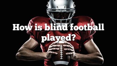 How is blind football played?