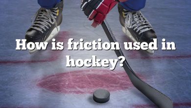 How is friction used in hockey?