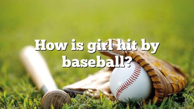 How is girl hit by baseball?