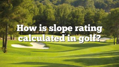 How is slope rating calculated in golf?