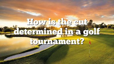 How is the cut determined in a golf tournament?