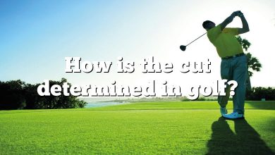How is the cut determined in golf?