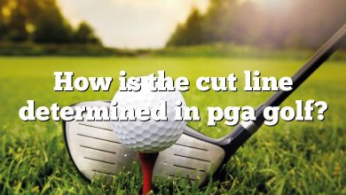 How is the cut line determined in pga golf?