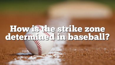 How is the strike zone determined in baseball?