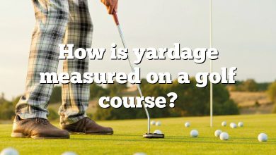 How is yardage measured on a golf course?