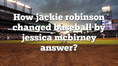 How jackie robinson changed baseball by jessica mcbirney answer?