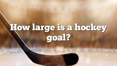 How large is a hockey goal?
