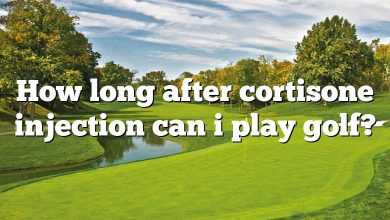 How long after cortisone injection can i play golf?