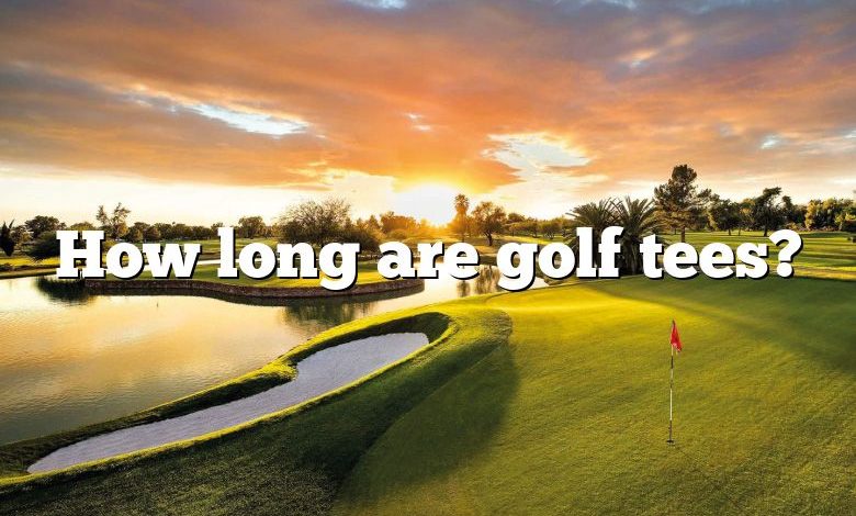 How long are golf tees?