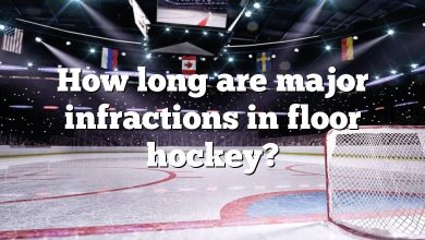 How long are major infractions in floor hockey?