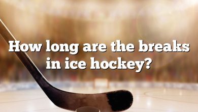 How long are the breaks in ice hockey?