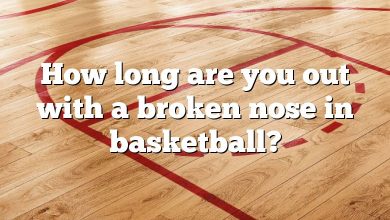 How long are you out with a broken nose in basketball?