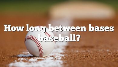 How long between bases baseball?