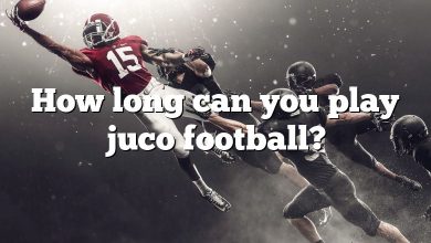 How long can you play juco football?