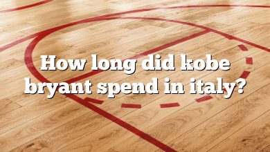 How long did kobe bryant spend in italy?