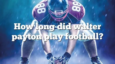 How long did walter payton play football?