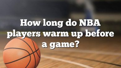 How long do NBA players warm up before a game?