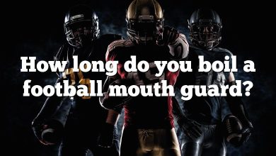 How long do you boil a football mouth guard?