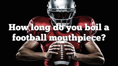 How long do you boil a football mouthpiece?