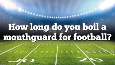 How long do you boil a mouthguard for football?