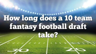 How long does a 10 team fantasy football draft take?