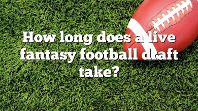 How long does a live fantasy football draft take?