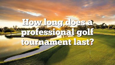 How long does a professional golf tournament last?