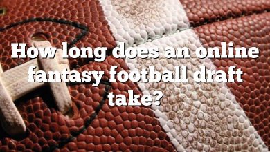 How long does an online fantasy football draft take?