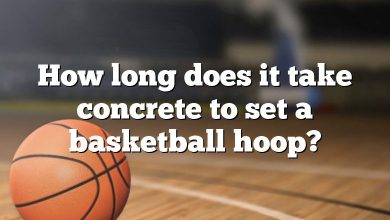 How long does it take concrete to set a basketball hoop?