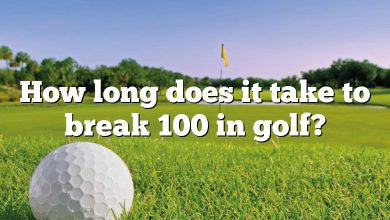 How long does it take to break 100 in golf?