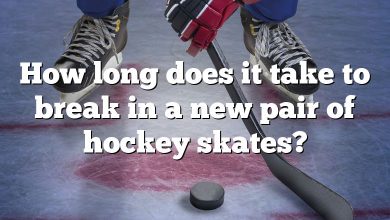 How long does it take to break in a new pair of hockey skates?