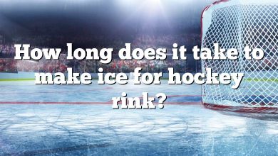 How long does it take to make ice for hockey rink?